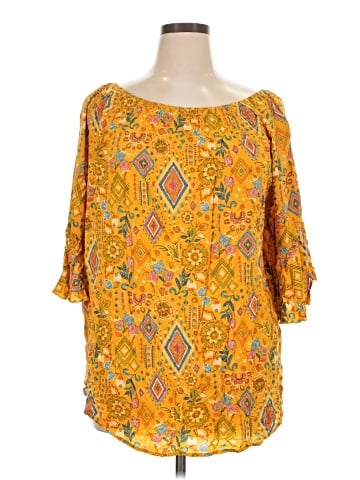 Cato 3/4 Sleeve Blouse (view 1)
