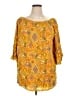 Cato 100% Rayon Yellow 3/4 Sleeve Blouse Size XL - photo 1
