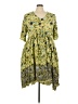 Evans 100% Viscose Paisley Green Casual Dress Size 30 - 32 - photo 1