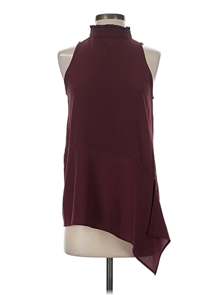 Pre-owned Leith Sleeveless Blouse In Burgundy