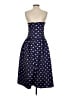 Self-Portrait 100% Polyester Polka Dots Blue Cocktail Dress Size 4 - photo 2
