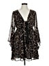 Shein Curve 100% Polyester Animal Print Brown Cocktail Dress Size 14 Plus (1) - photo 1