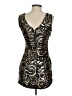 Privy 100% Polyester Paisley Black Cocktail Dress Size S - photo 2