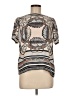 Hale Bob Print Tan Short Sleeve Blouse Size M - photo 1