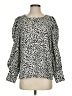 Patrizia Luca 100% Polyester Silver Long Sleeve Blouse Size S - photo 1