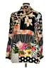 Shana 100% Viscose Print Black Long Sleeve Blouse Size XL - photo 2