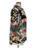Shana 100% Viscose Print Black Long Sleeve Blouse Size XL - photo 4
