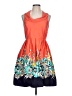 Spense Tropical Orange Cocktail Dress Size 10 - photo 1
