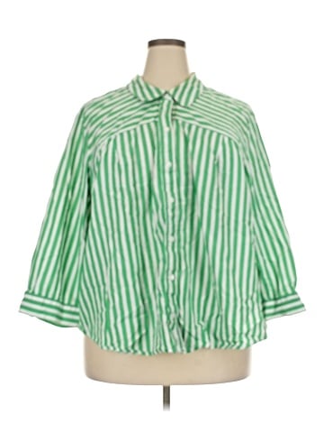 Cato 3/4 Sleeve Button-Down Shirt (view 1)