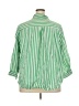 Cato 100% Cotton Stripes Green 3/4 Sleeve Button-Down Shirt Size 26 - 28 - photo 2