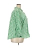 Cato 100% Cotton Stripes Green 3/4 Sleeve Button-Down Shirt Size 26 - 28 - photo 4