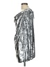 Akira 100% Polyester Silver Cocktail Dress Size L - photo 5