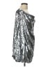 Akira 100% Polyester Silver Cocktail Dress Size L - photo 4