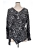 HEATHER Animal Print Silver Long Sleeve T-Shirt Size XL - photo 2