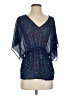 Mossimo Blue Short Sleeve Blouse Size S - photo 1