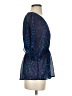Mossimo Blue Short Sleeve Blouse Size S - photo 4
