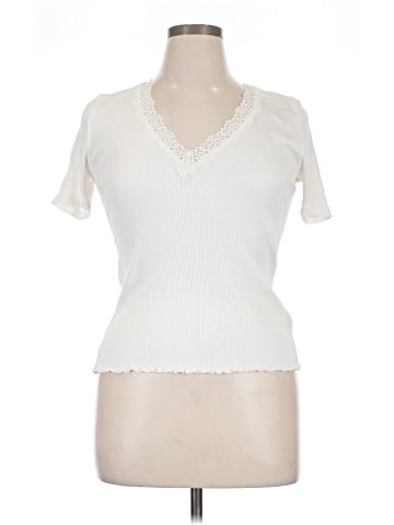Madewell Lace-Trim V-Neck Top (view 1)