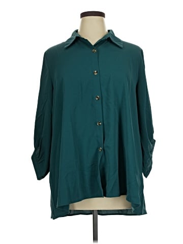 BLOOMCHIC 3/4 Sleeve Button-Down Shirt (view 1)