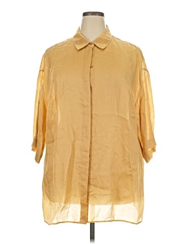 Lafayette 148 New York 3/4 Sleeve Button-Down Shirt (view 1)