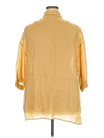 Lafayette 148 New York 3/4 Sleeve Button-Down Shirt (view 2)