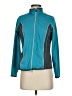 Oleg Cassini 100% Polyester Color Block Teal Track Jacket Size S - photo 1