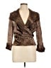 Cachet Metallic Brown Long Sleeve Blouse Size 10 - photo 1