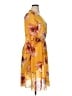 En Focus Studio 100% Polyester Print Yellow Casual Dress Size 14 - photo 4