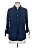Splendid 100% Viscose Blue 3/4 Sleeve Button-Down Shirt Size M - photo 1