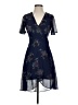 Sequin Hearts 100% Polyester Floral Blue Cocktail Dress Size 3 - photo 1