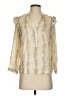 Brochu Walker 100% Polyester Print Tan Ivory 3/4 Sleeve Blouse Size XS - photo 1