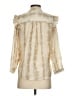 Brochu Walker 100% Polyester Print Tan Ivory 3/4 Sleeve Blouse Size XS - photo 2