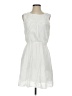 M.S.S.P. 100% Cotton Solid White Casual Dress Size S - photo 1