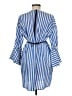 Zara Basic 100% Cotton Stripes Blue Casual Dress Size M - photo 2
