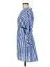 Zara Basic 100% Cotton Stripes Blue Casual Dress Size M - photo 5