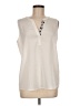 Ivanka Trump 100% Polyester Ivory Sleeveless Blouse Size M - photo 1
