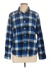 Riders by Lee 100% Polyester Plaid Blue Long Sleeve Blouse Size L - photo 1
