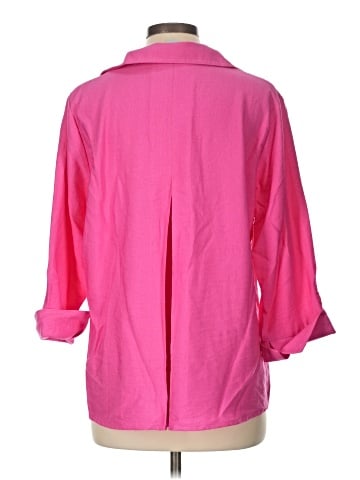 Boho Chic 3/4 Sleeve Button-Down Shirt (view 2)