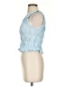 Beginning Boutique 100% Cotton Blue Sleeveless Blouse Size 4 - photo 5