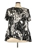 Avenue Black Short Sleeve Blouse Size 22 Plus - photo 1