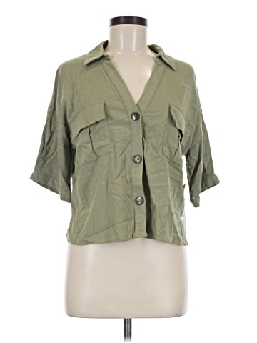 Moa Moa 3/4 Sleeve Button-Down Shirt (view 1)