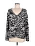 Design History 100% Cashmere Animal Print Silver Cashmere Pullover Sweater Size M - photo 1