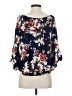 Papillon 100% Viscose Blue 3/4 Sleeve Blouse Size S - photo 2