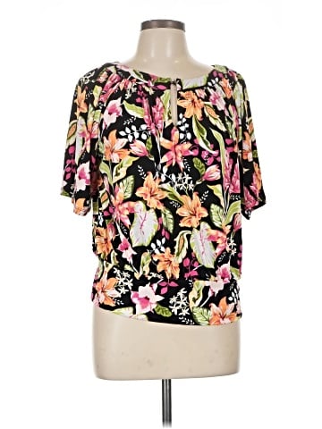 JM Collection Short Sleeve Blouse (view 1)
