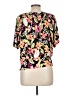 JM Collection Black Short Sleeve Blouse Size L (petite) - photo 2
