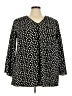 Avenue Polka Dots Black 3/4 Sleeve Blouse Size 22 Plus - photo 1