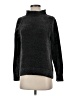 Ann Taylor Metallic Black Turtleneck Sweater Size XS - photo 1