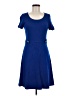 St. John Solid Blue Casual Dress Size 6 - photo 1