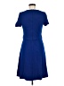 St. John Solid Blue Casual Dress Size 6 - photo 2