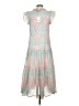 Oliphant 100% Cotton Paisley Teal Casual Dress Size XS - photo 2