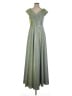 Xscape 100% Polyester Metallic Green Cocktail Dress Size 4 - photo 1